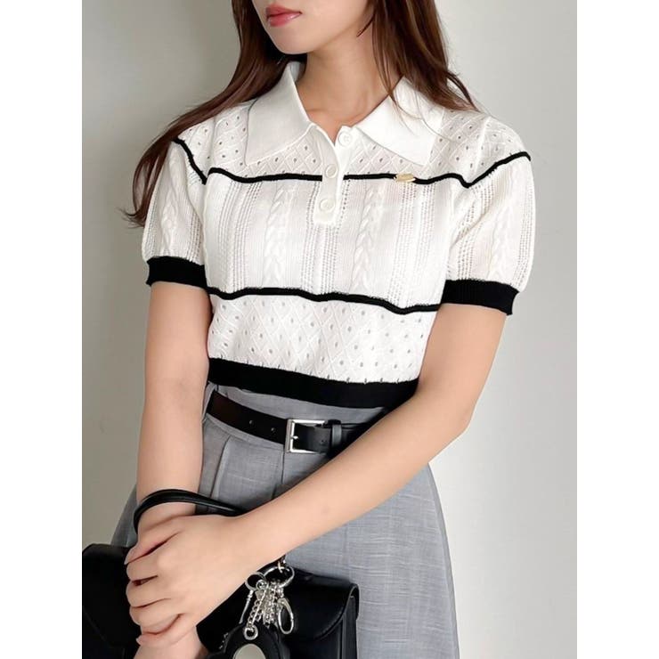 ハピネスカラーポロニット | dazzlin | 詳細画像10 