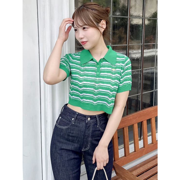 ハピネスカラーポロニット | dazzlin | 詳細画像3 