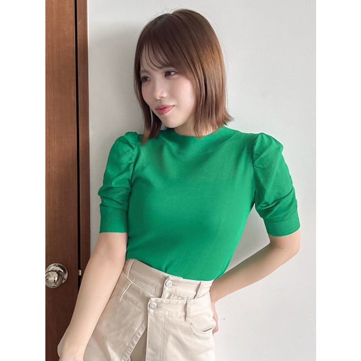 コンパクトギャザーシアーニットトップス | dazzlin | 詳細画像17 