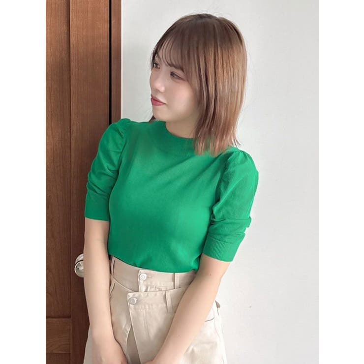 コンパクトギャザーシアーニットトップス | dazzlin | 詳細画像18 