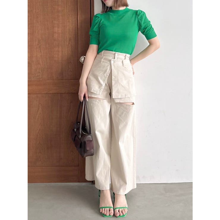 コンパクトギャザーシアーニットトップス | dazzlin | 詳細画像22 