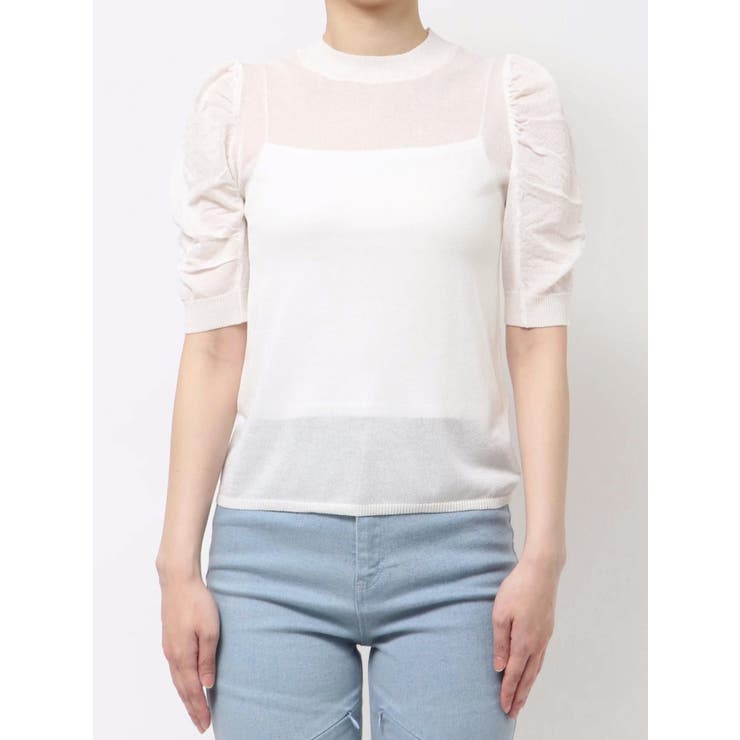 コンパクトギャザーシアーニットトップス | dazzlin | 詳細画像23 