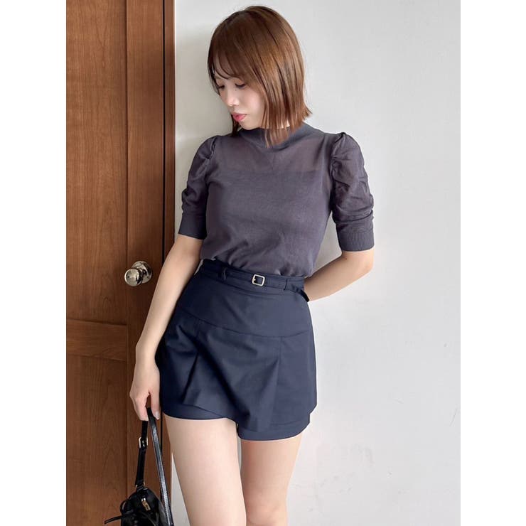 コンパクトギャザーシアーニットトップス | dazzlin | 詳細画像3 