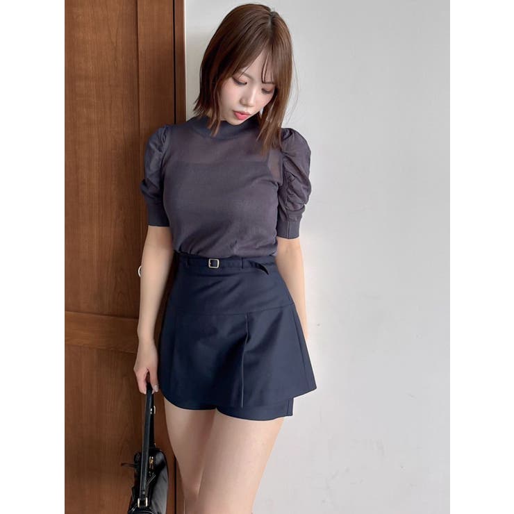 コンパクトギャザーシアーニットトップス | dazzlin | 詳細画像4 