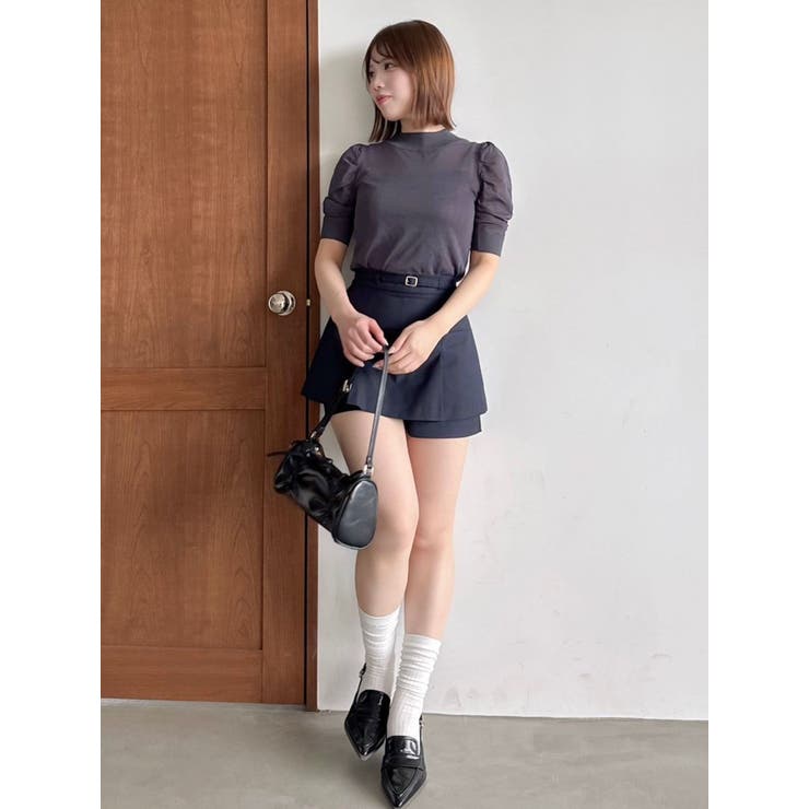 コンパクトギャザーシアーニットトップス | dazzlin | 詳細画像7 