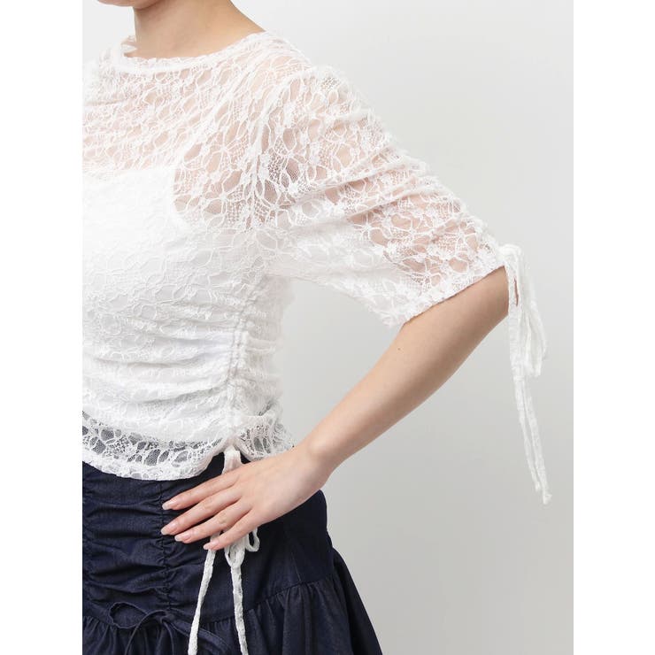 ギャザーリボンレーストップス | dazzlin | 詳細画像49 