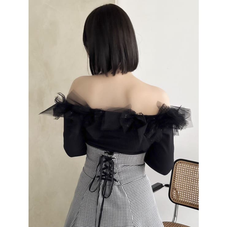 オフショルリボンカットトップス | dazzlin | 詳細画像21 