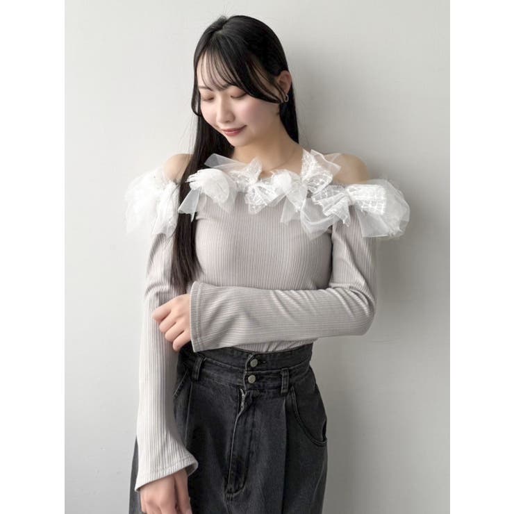 lilLilly（リルリリー）の「リボンオフショルMA-1（）」 - WEAR