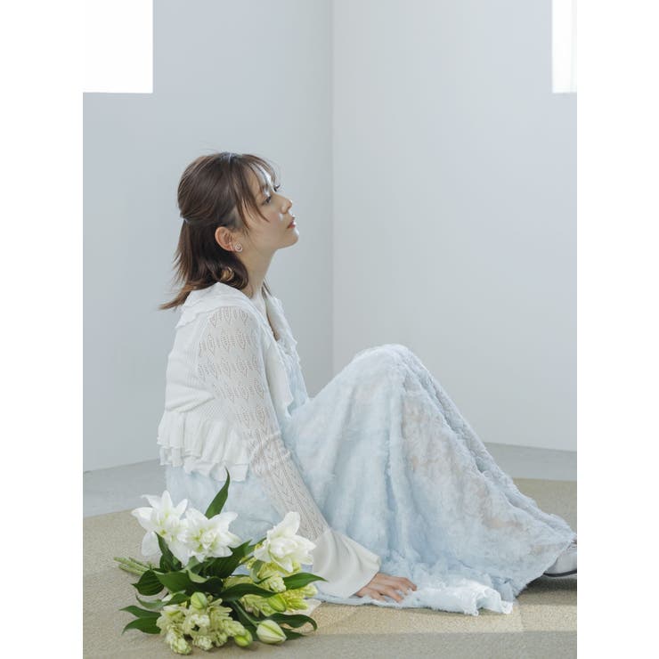 ペプラムフリルリボンカーデ | dazzlin | 詳細画像10 