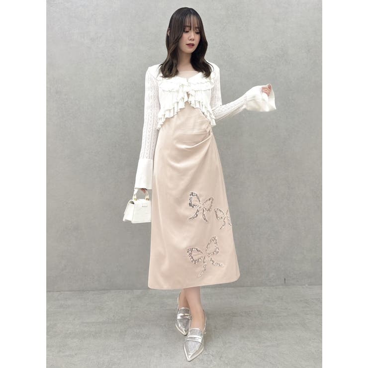 ペプラムフリルリボンカーデ | dazzlin | 詳細画像12 