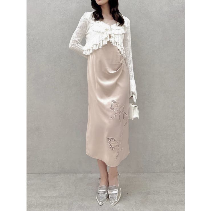 ペプラムフリルリボンカーデ | dazzlin | 詳細画像14 