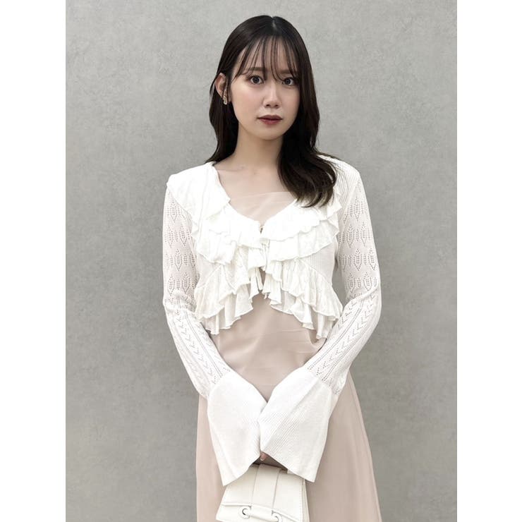 ペプラムフリルリボンカーデ | dazzlin | 詳細画像16 