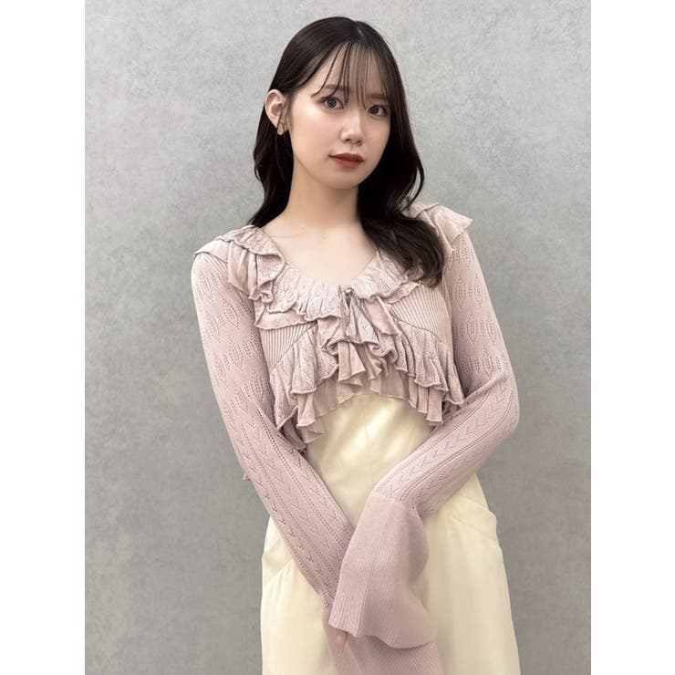 ペプラムフリルリボンカーデ | dazzlin | 詳細画像20 