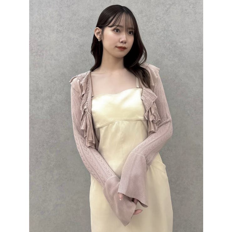 ペプラムフリルリボンカーデ | dazzlin | 詳細画像21 