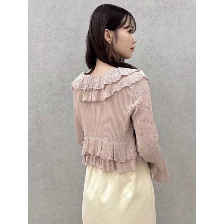 ペプラムフリルリボンカーデ | dazzlin | 詳細画像22 