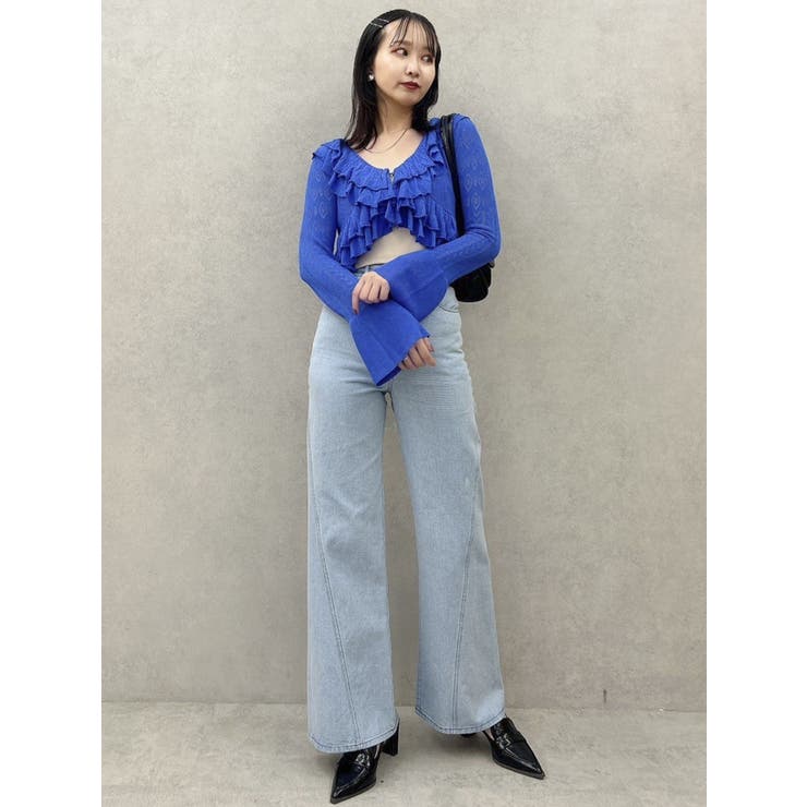 ペプラムフリルリボンカーデ | dazzlin | 詳細画像23 