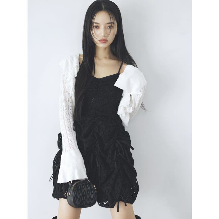 ペプラムフリルリボンカーデ | dazzlin | 詳細画像3 