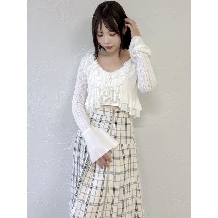 ペプラムフリルリボンカーデ | dazzlin | 詳細画像30 