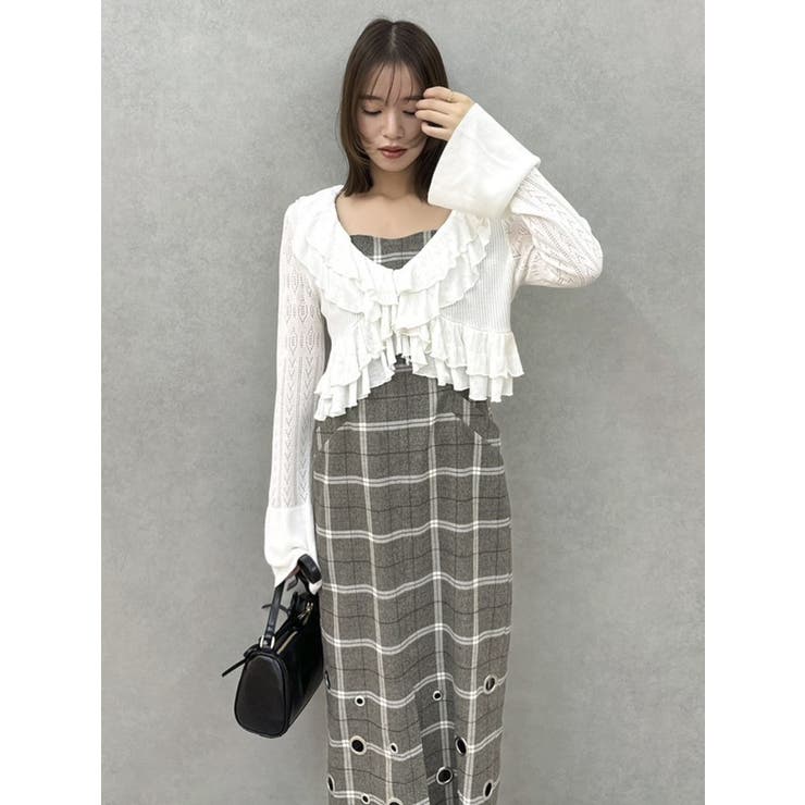 ペプラムフリルリボンカーデ | dazzlin | 詳細画像35 