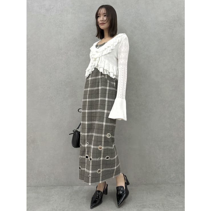 ペプラムフリルリボンカーデ | dazzlin | 詳細画像37 