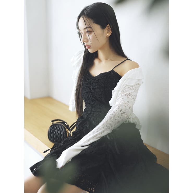 ペプラムフリルリボンカーデ | dazzlin | 詳細画像4 