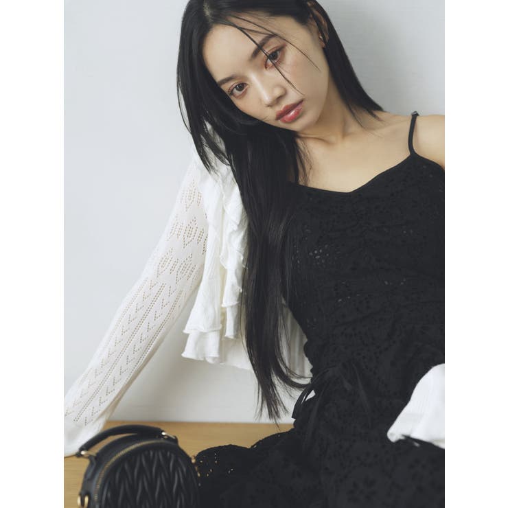 ペプラムフリルリボンカーデ | dazzlin | 詳細画像5 