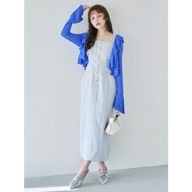 ペプラムフリルリボンカーデ | dazzlin | 詳細画像8 