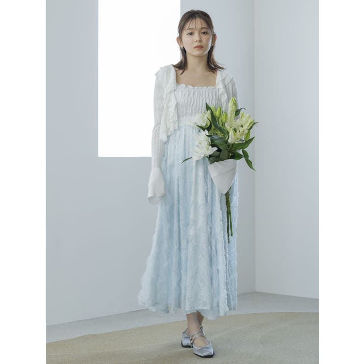 ペプラムフリルリボンカーデ | dazzlin | 詳細画像9 