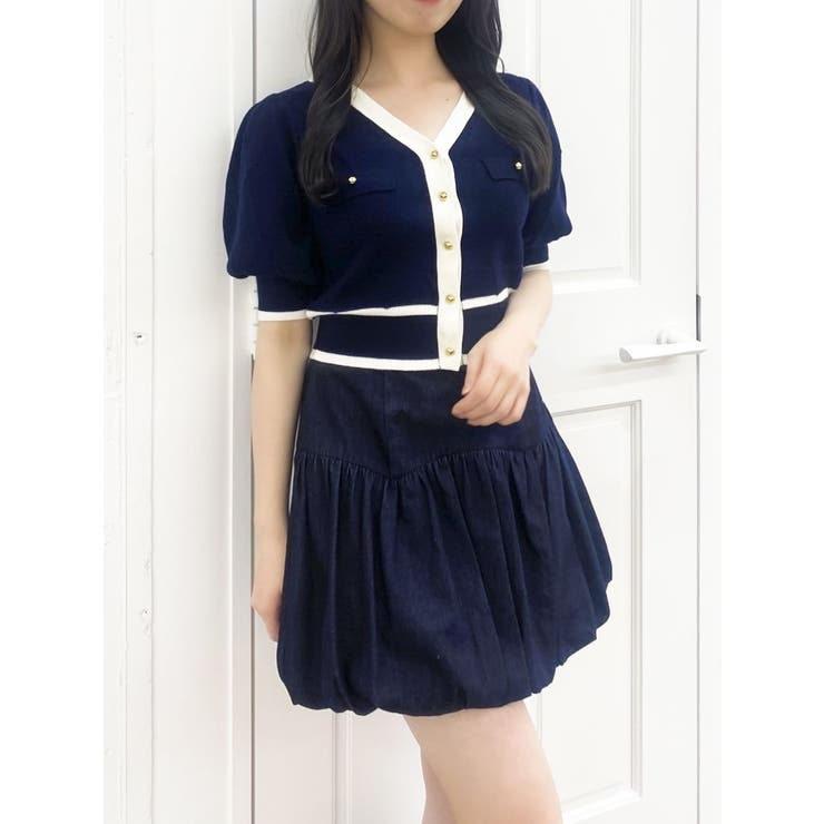 半袖マリンカーデトップス | dazzlin | 詳細画像4 