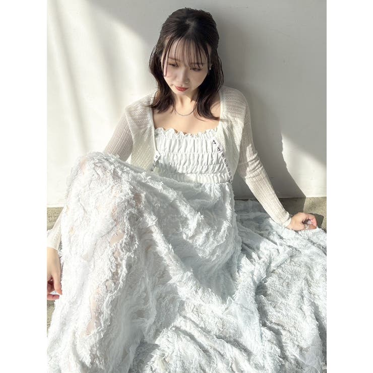 レースホックショートカーデ | dazzlin | 詳細画像15 