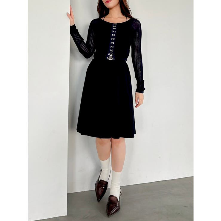 レースホックショートカーデ | dazzlin | 詳細画像2 