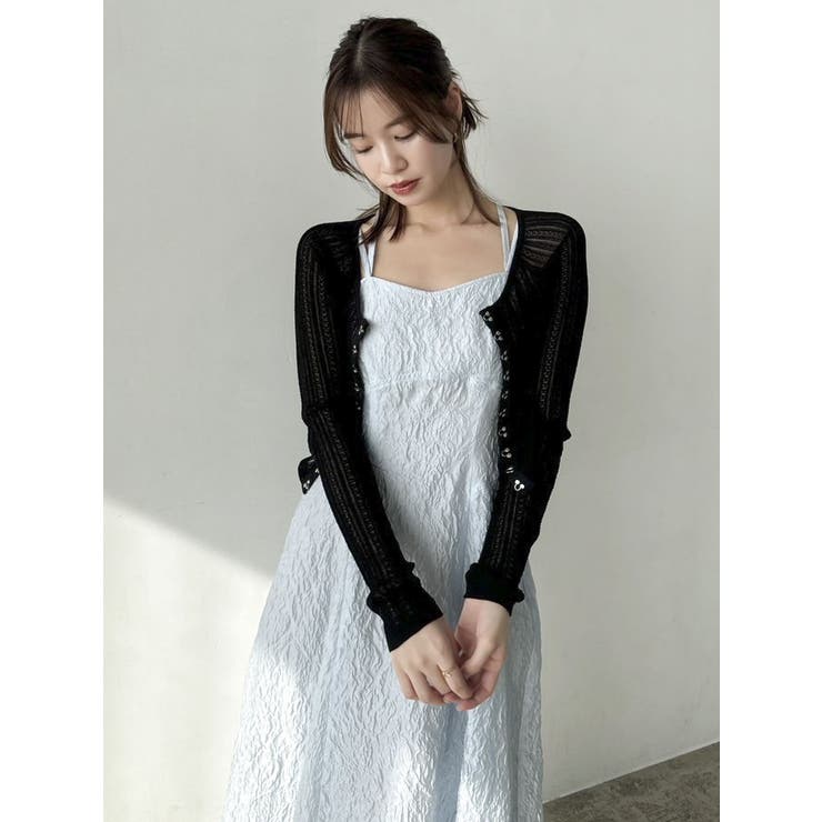 レースホックショートカーデ | dazzlin | 詳細画像25 