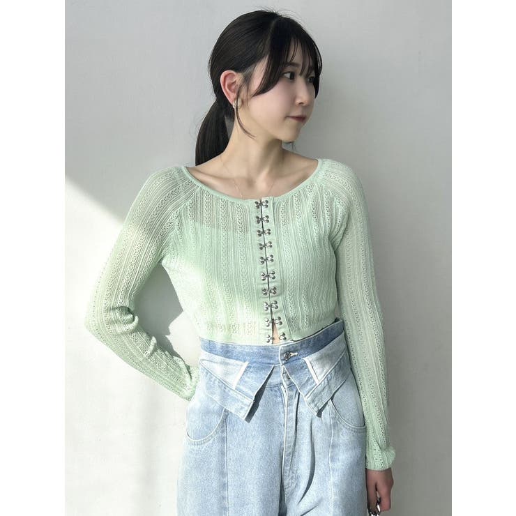 レースホックショートカーデ | dazzlin | 詳細画像28 