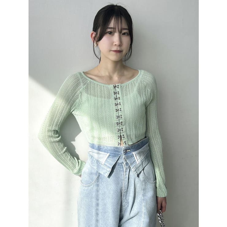 レースホックショートカーデ | dazzlin | 詳細画像29 