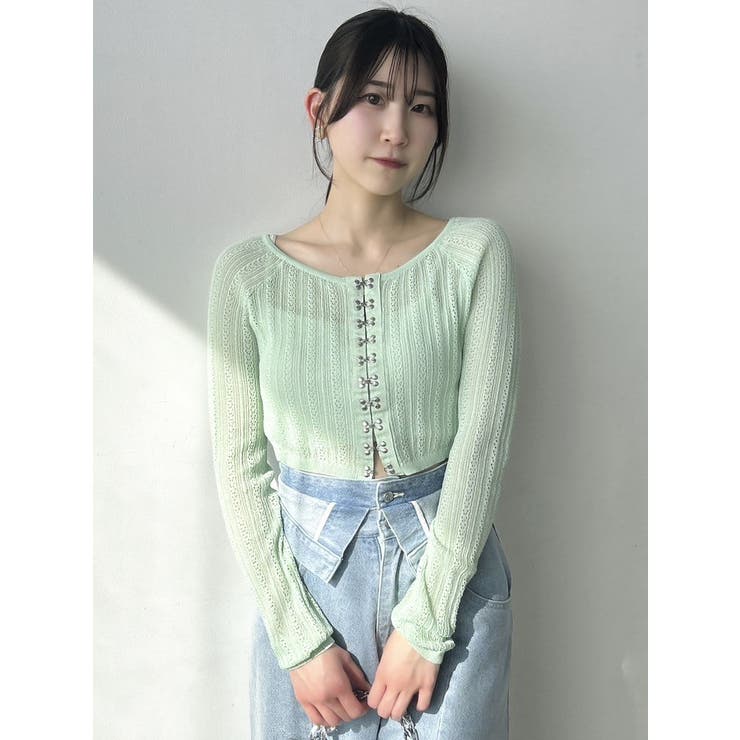 レースホックショートカーデ | dazzlin | 詳細画像30 