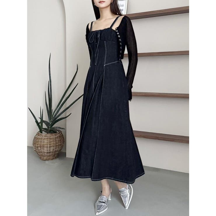 レースホックショートカーデ[品番：MKSW0063398]｜dazzlin