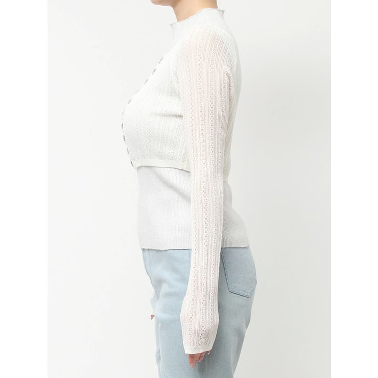 レースホックショートカーデ | dazzlin | 詳細画像42 