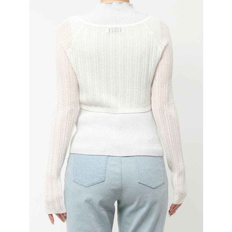 レースホックショートカーデ | dazzlin | 詳細画像43 