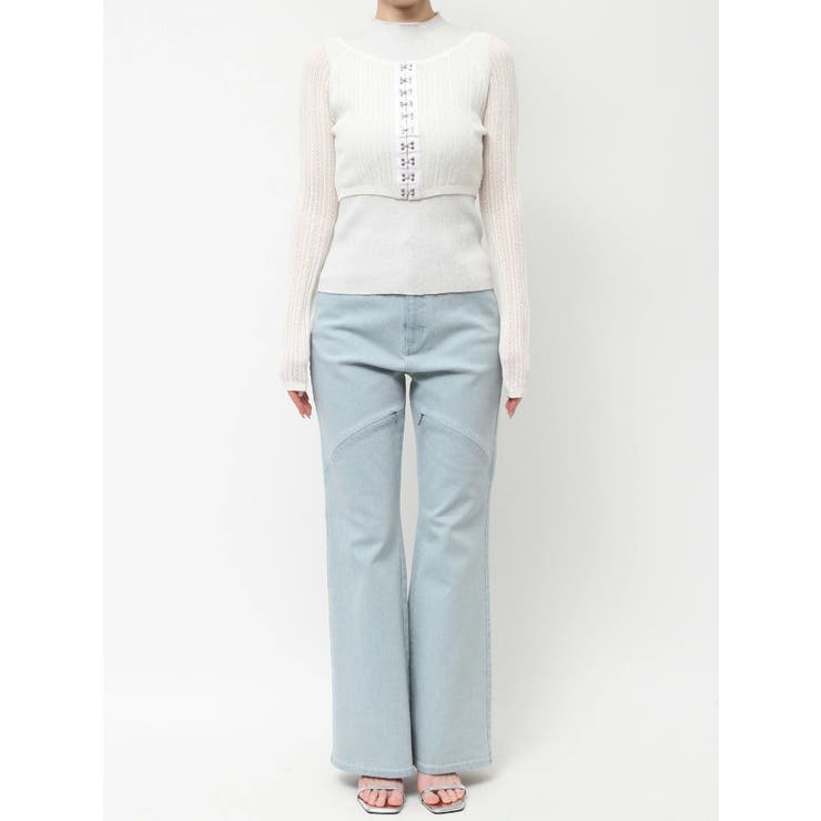 レースホックショートカーデ | dazzlin | 詳細画像48 