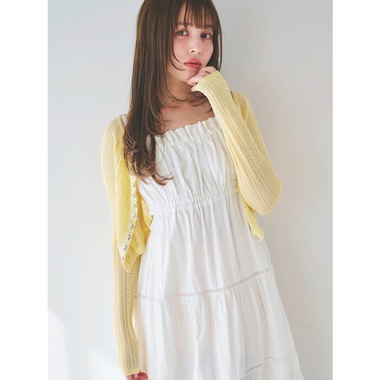 レースホックショートカーデ | dazzlin | 詳細画像5 