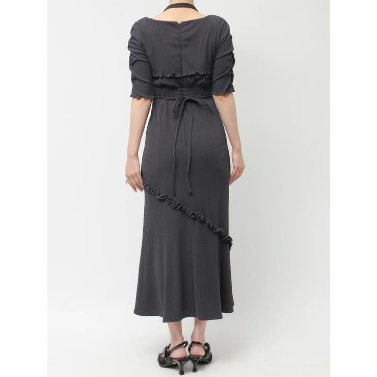 アシメレイヤードカットワンピース[品番：MKSW0064421]｜dazzlin