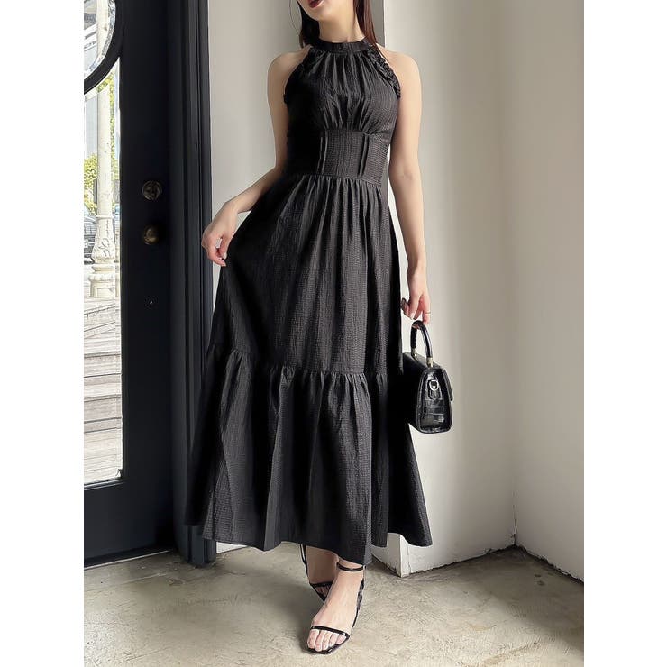 アメスリフリルシェイプワンピース[品番：MKSW0064422]｜dazzlin