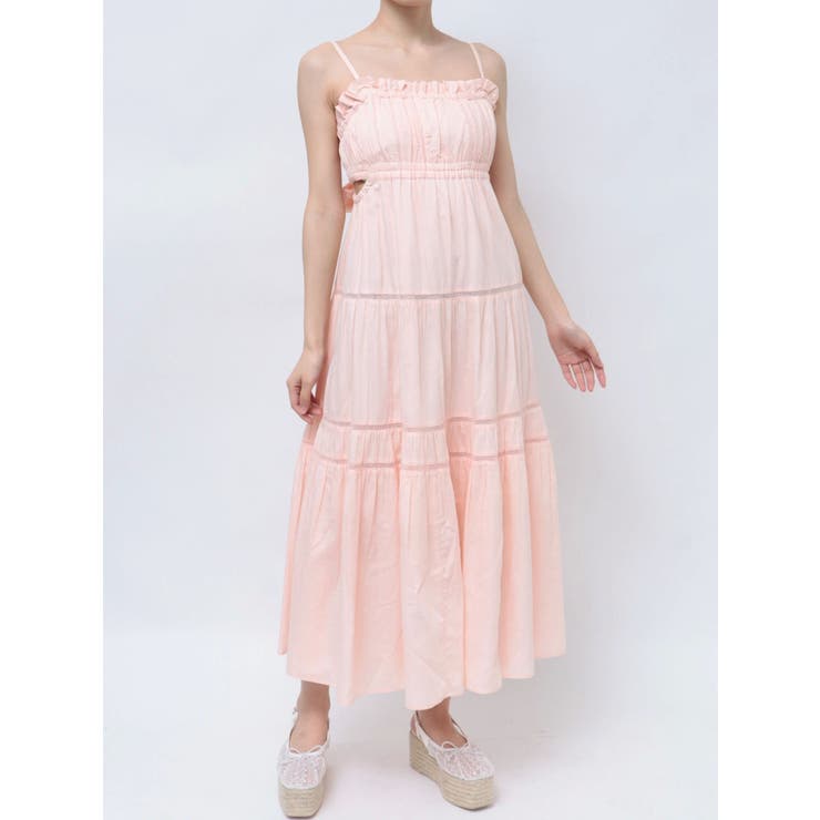 ベビーピンク | サイドオープンコットンワンピース | dazzlin