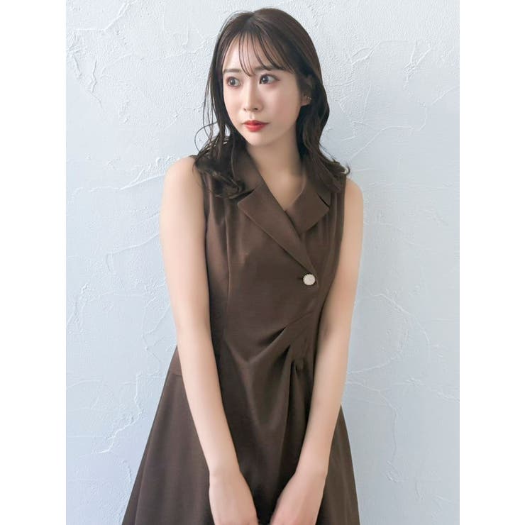 ドレープタックレイヤードワンピース[品番：MKSW0064005]｜dazzlin