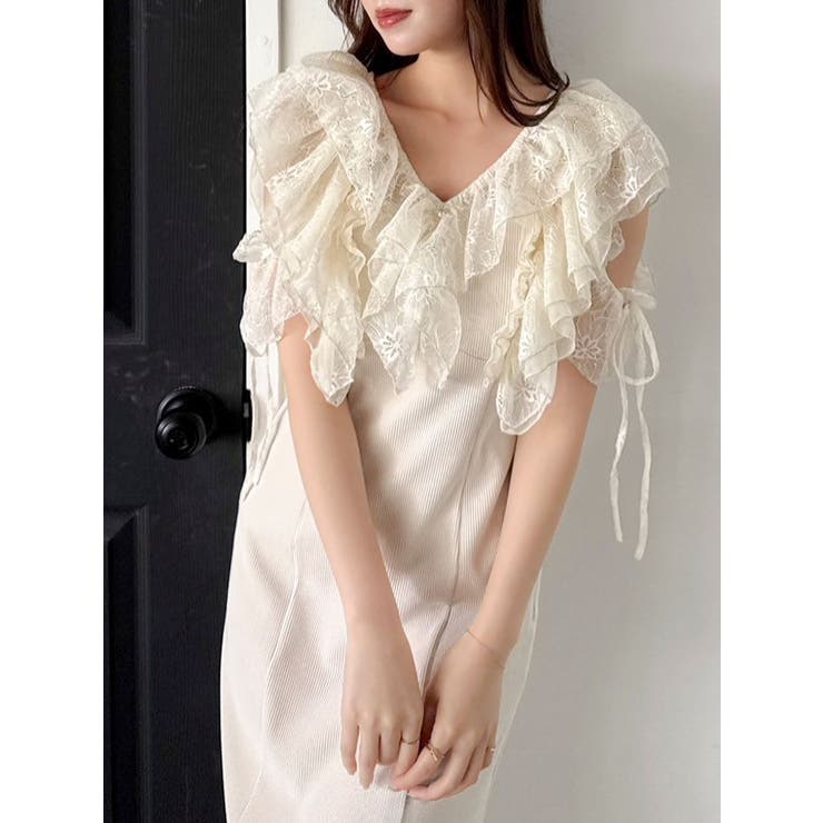 ラッフルリブワンピース | dazzlin | 詳細画像2 