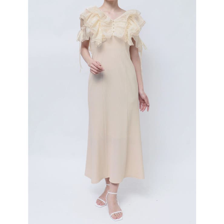 dazzlin ラッフルリブワンピース ラッフルリブワンピース[品番：MKSW0064424]｜dazzlin（ダズリン