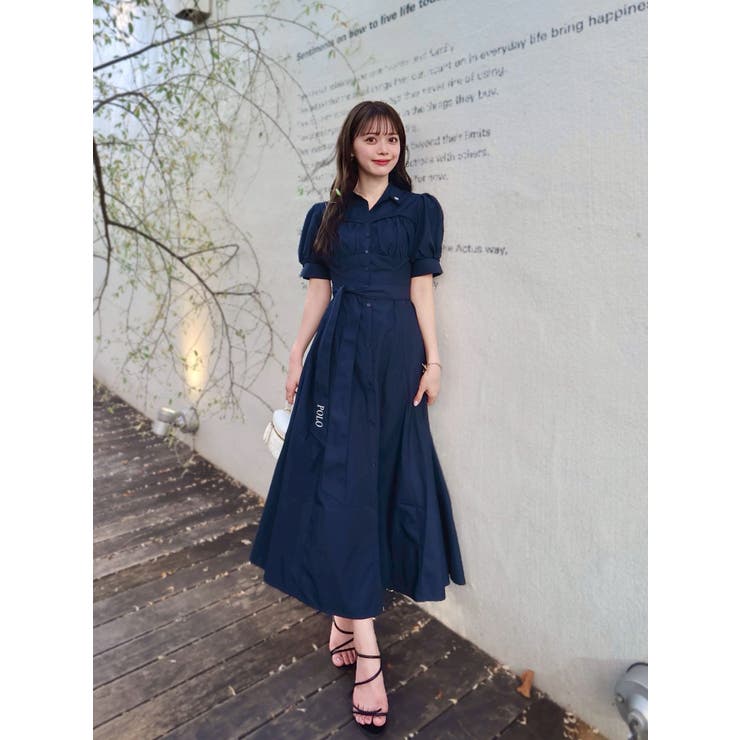 【POLO BCSコラボ/再生産】コルセットスウィッチングシャツワンピース | dazzlin | 詳細画像13