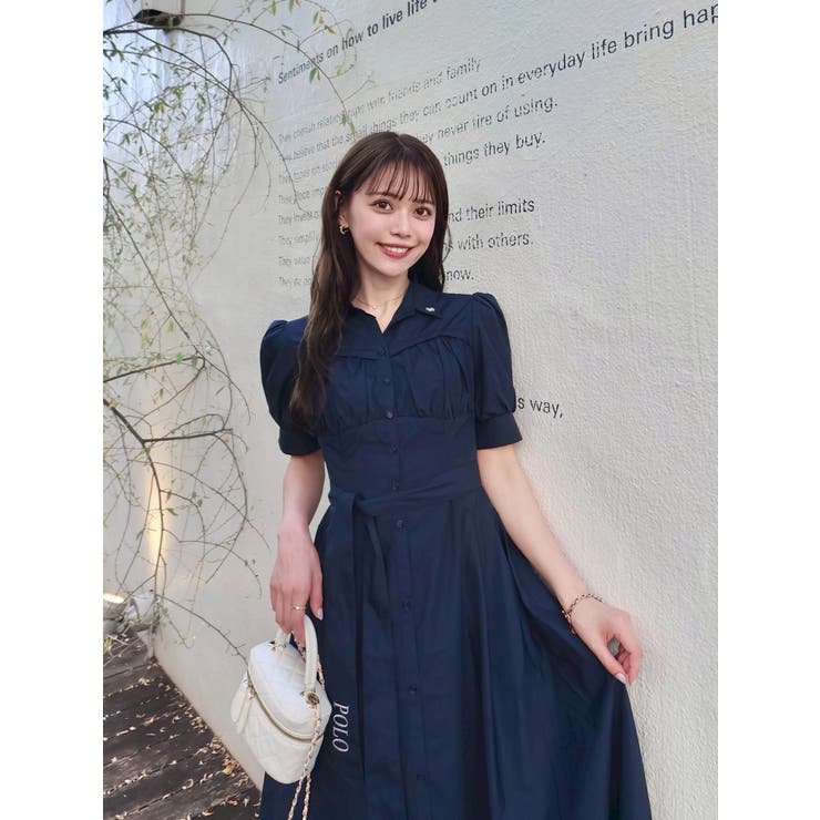 【POLO BCSコラボ/再生産】コルセットスウィッチングシャツワンピース | dazzlin | 詳細画像14