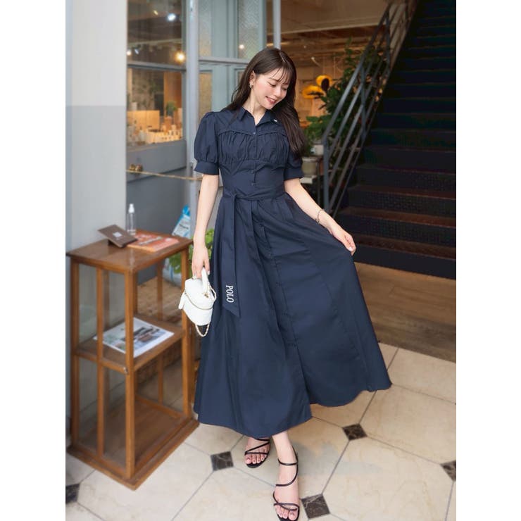 【POLO BCSコラボ/再生産】コルセットスウィッチングシャツワンピース | dazzlin | 詳細画像16