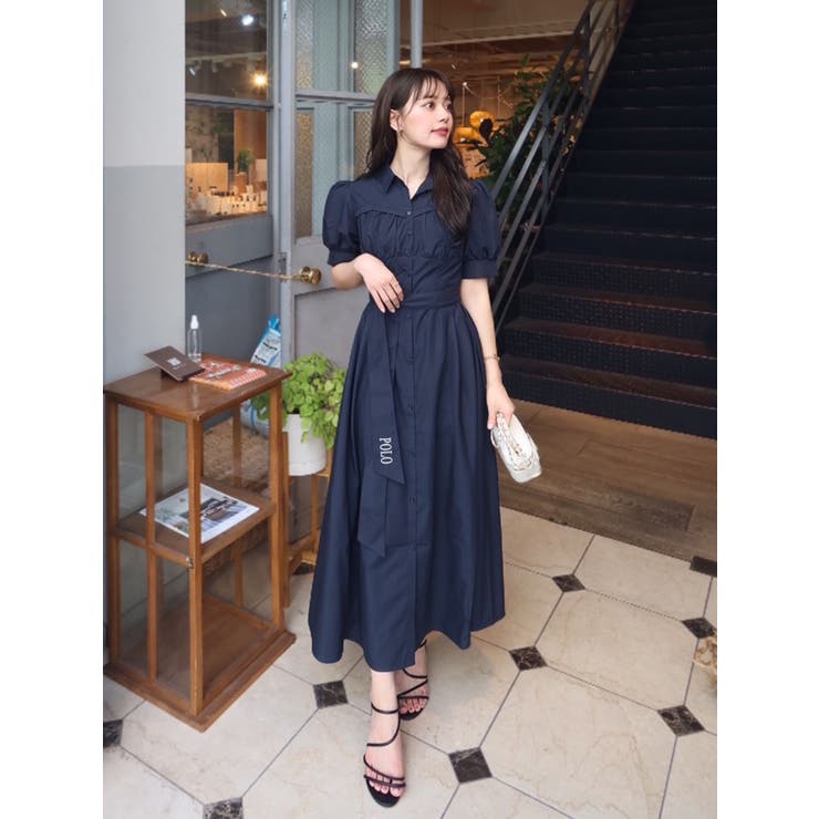 新品、未使用【POLOBCSコラボ】コルセットスウィッチングシャツワンピース セール】【POLOBCSコラボ】コルセットスウィッチングシャツ
